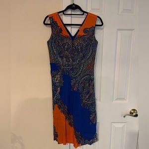 Elie Tahari sleeveless fun paisley print dress